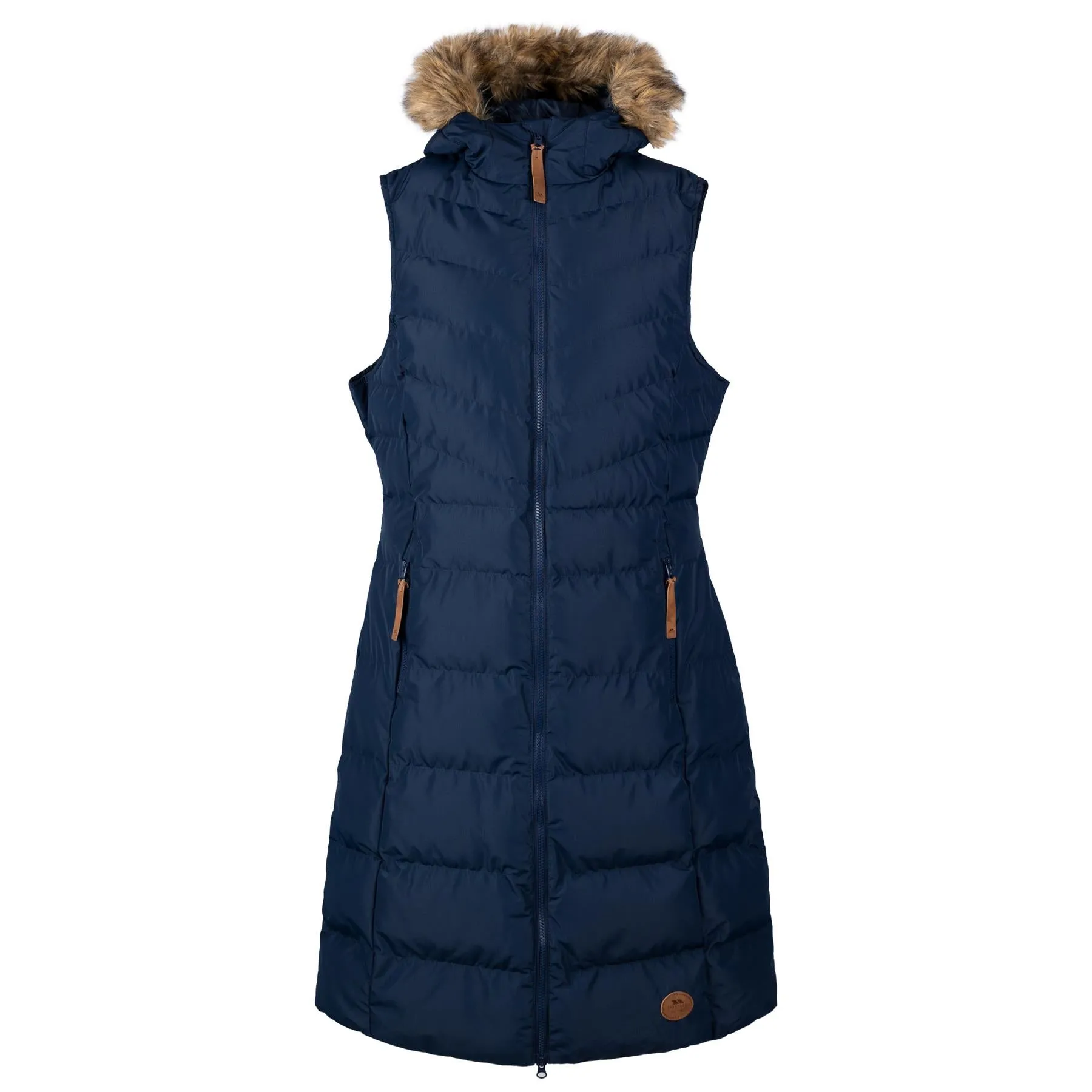 Trespass Audrey Long Gilet Sleeveless Quilted Hooded Limited Edition Bodywarmer