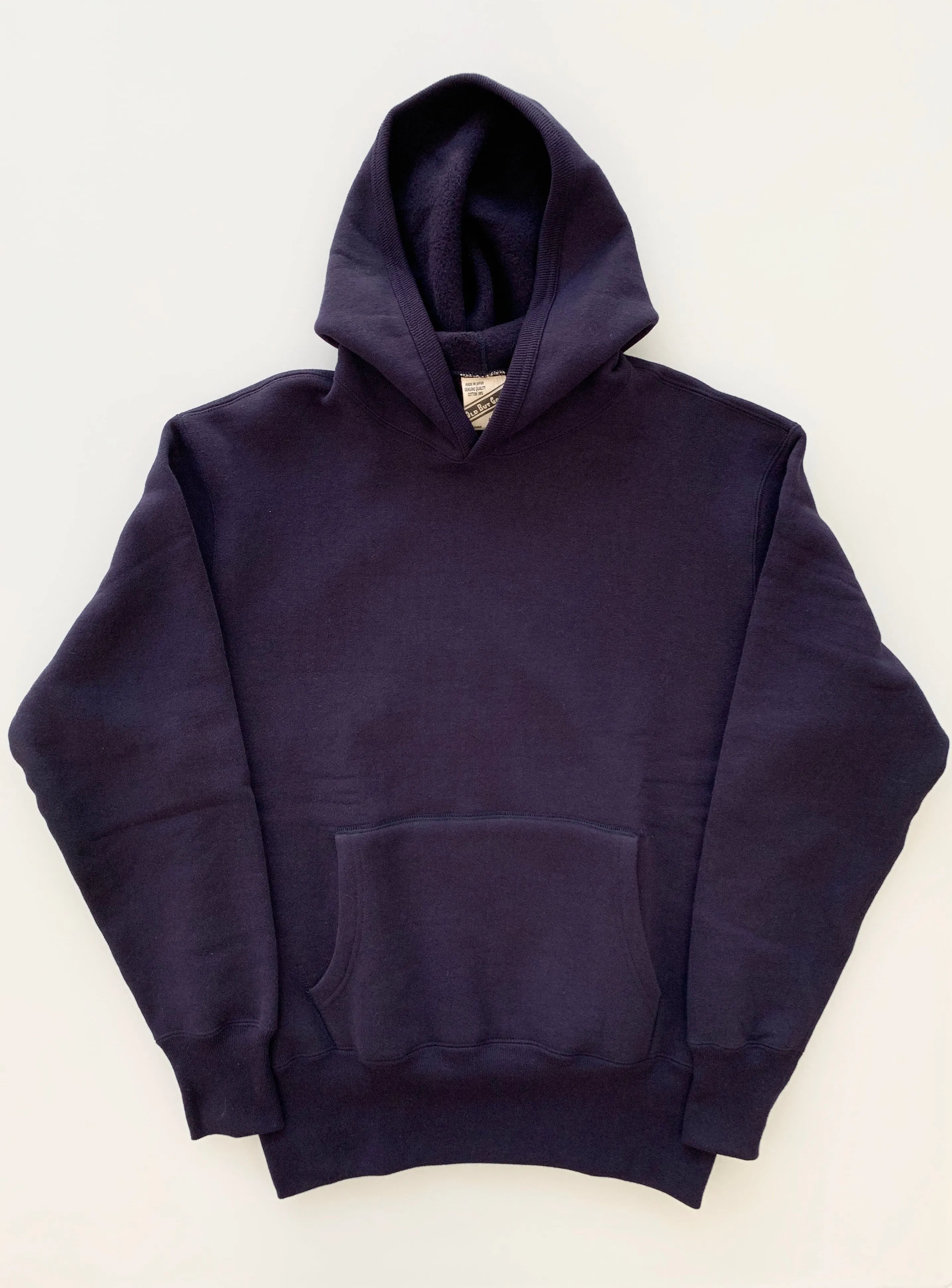 Tsuri-Ami Loopwheel Freedom-Sleeve Sweat Parka in Navy