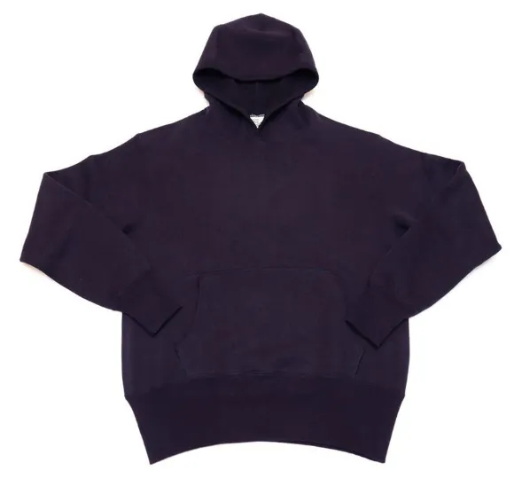 Tsuri-Ami Loopwheel Freedom-Sleeve Sweat Parka in Navy