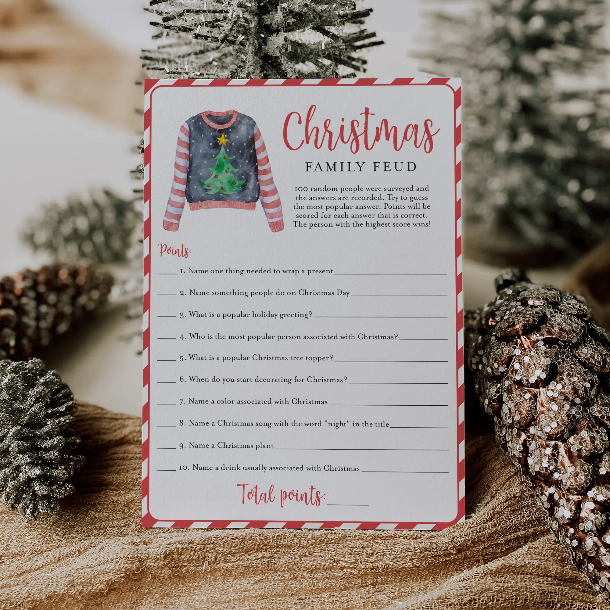 Ugly Sweater Party Games Bundle Printable