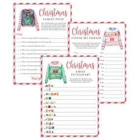 Ugly Sweater Party Games Bundle Printable