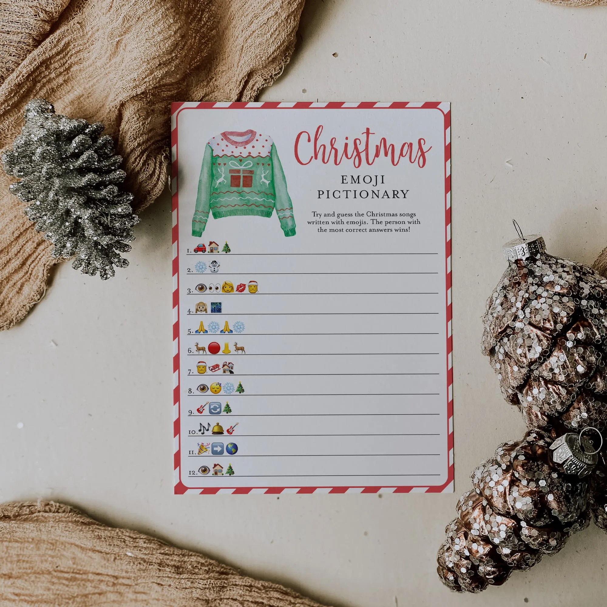 Ugly Sweater Party Games Bundle Printable