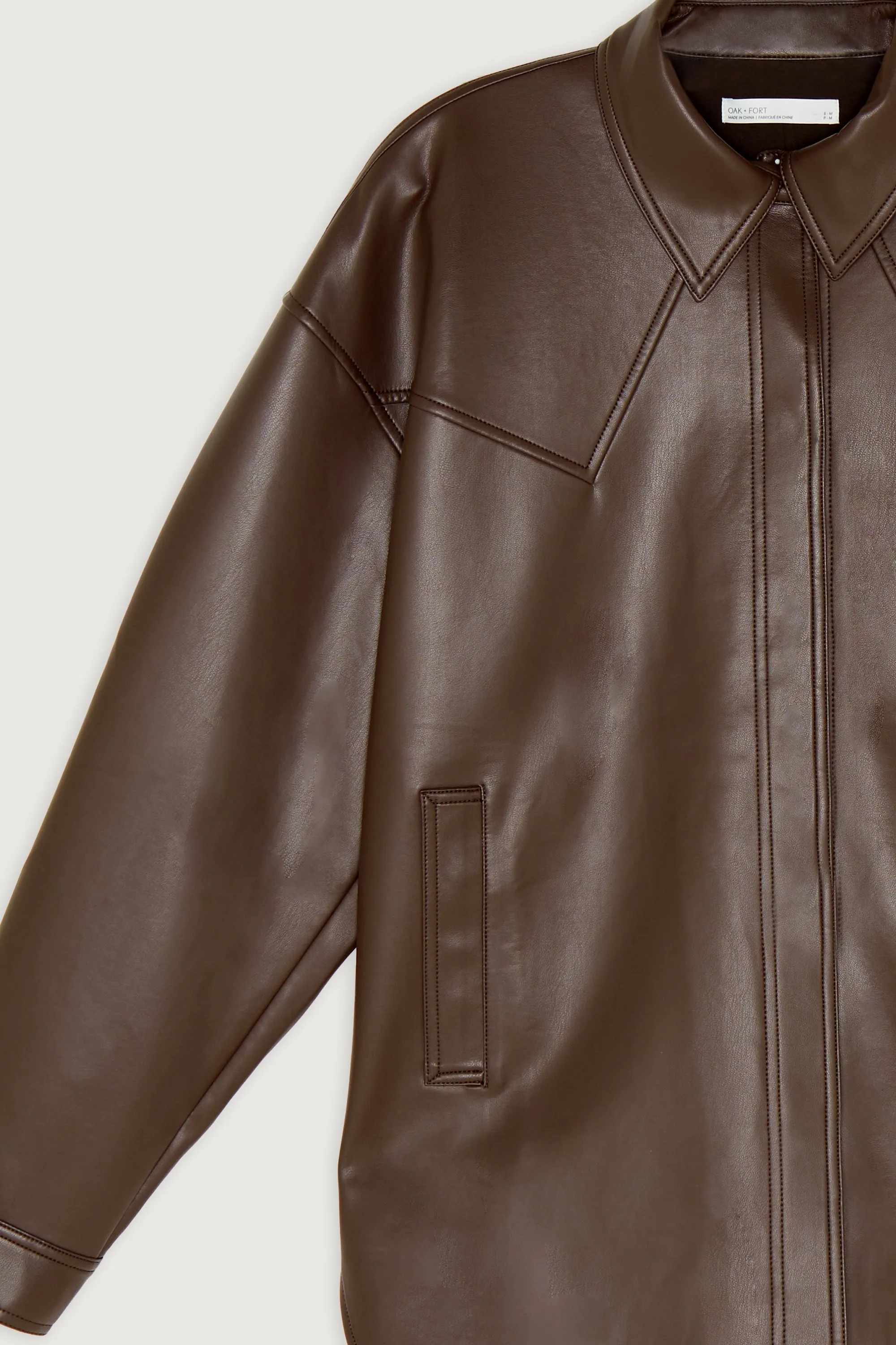 VEGAN LEATHER SHACKET