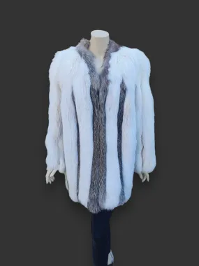 Vintage Light Fox & Silver Fox Jacket -Medium