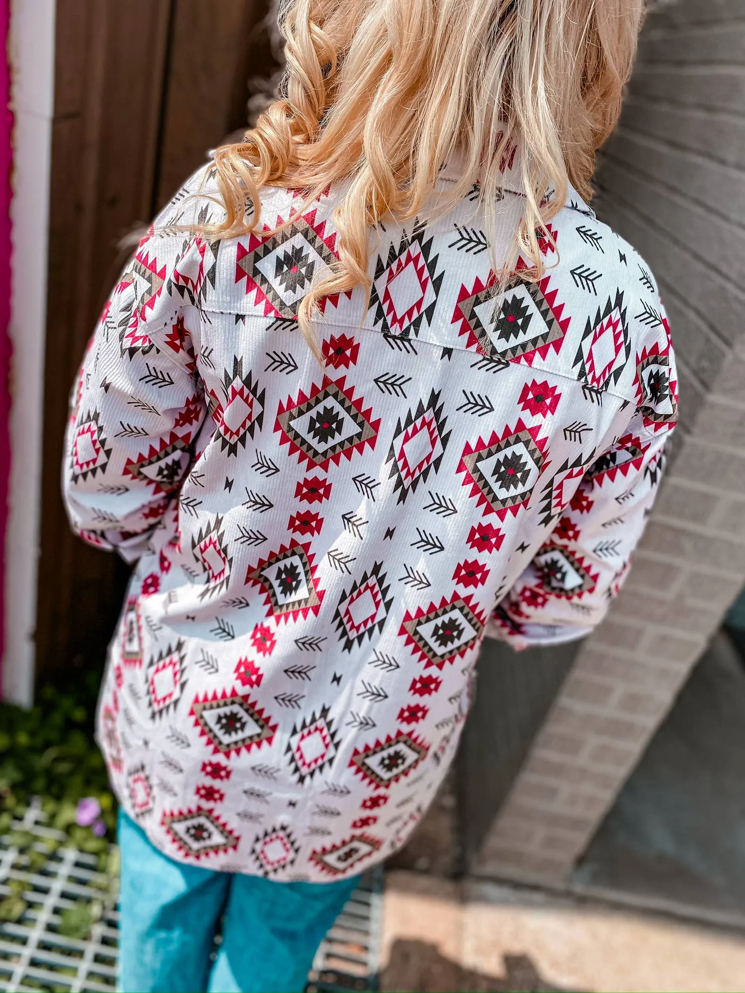 Watermelon Sugar Aztec Shacket (Magenta)