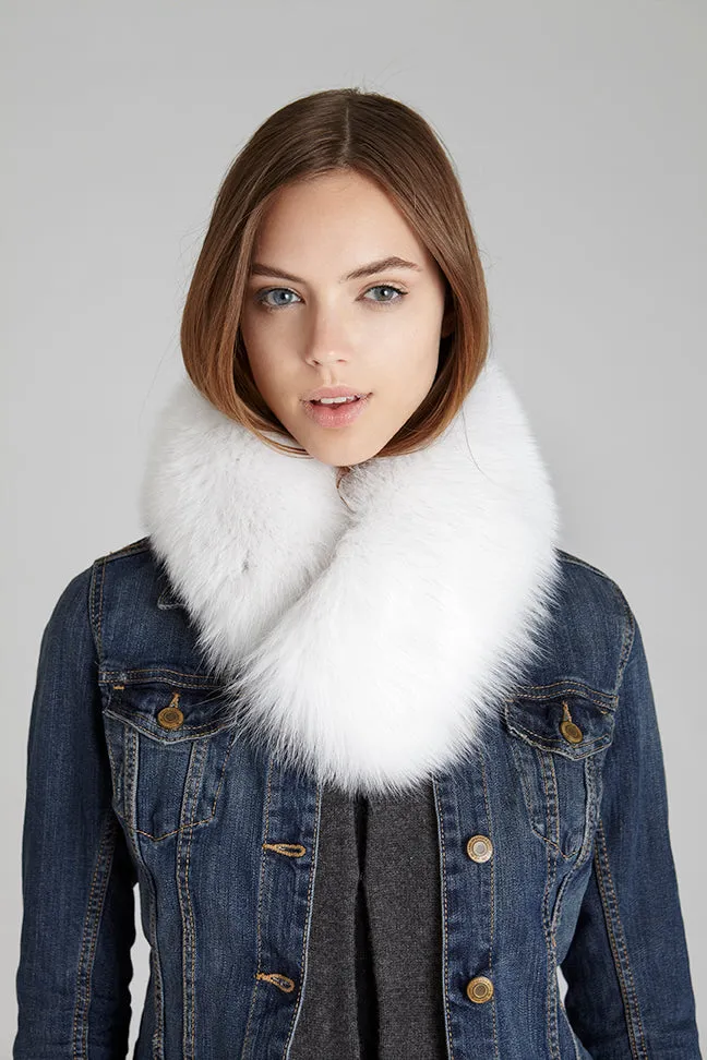 Windsor White Fox Fur Collar