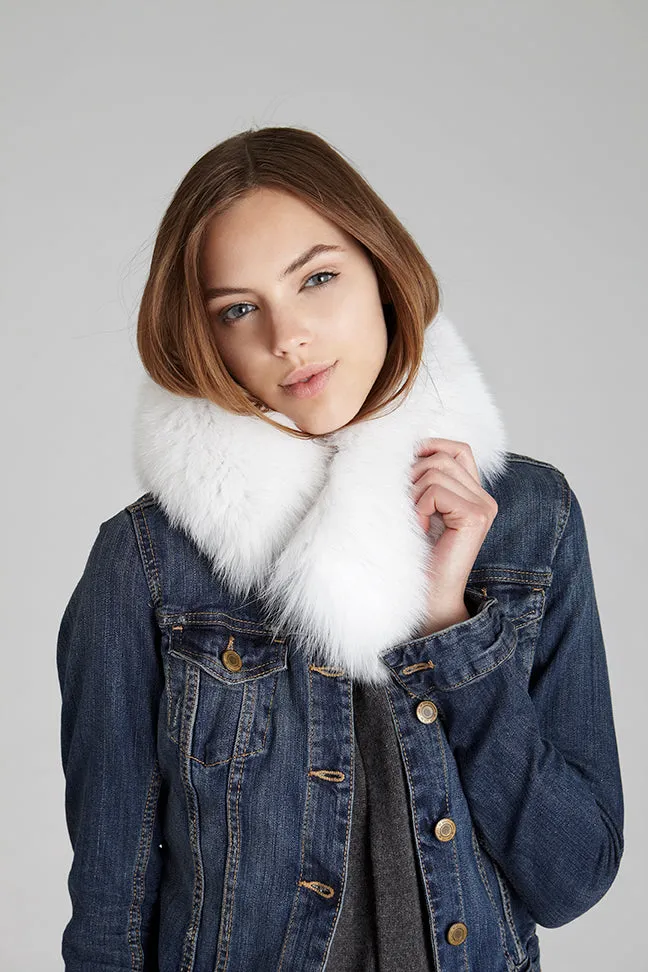 Windsor White Fox Fur Collar