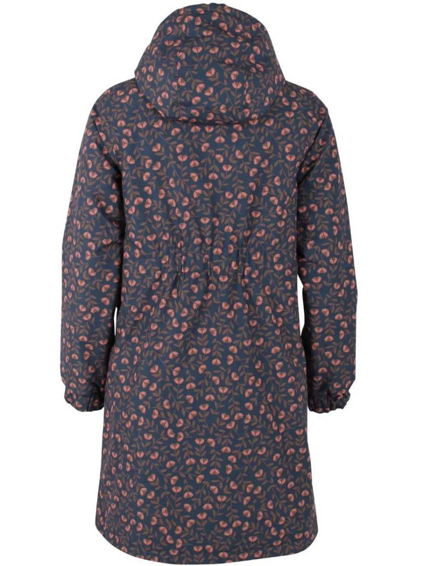 Winterjas met bloemenprint | Danefae brunhilde winter parka navy fleurie